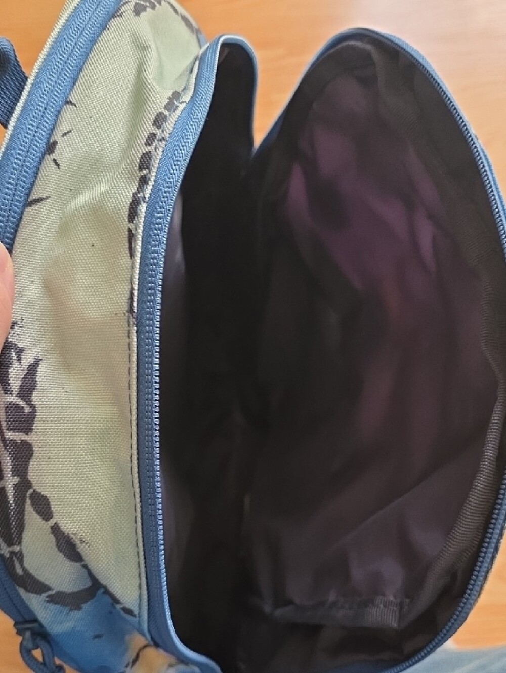 Volcom Black and Blue Accent Patterned Backpack - Picture 6 of 7